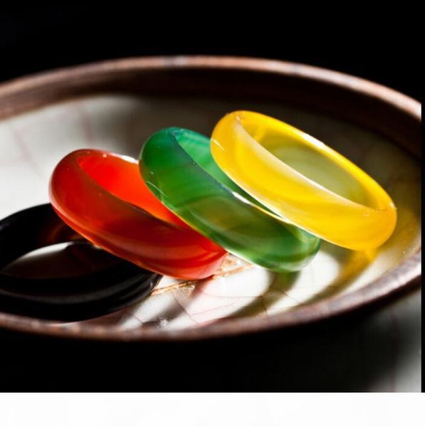 

natural red onyx jade rings black green on jade crystal rings gambler zhou runfa with jade rings for men and women, Silver