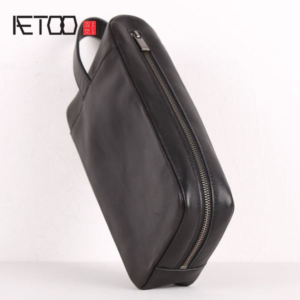 

aetoo leather collection bag, head leather hand-held bag, leather hand bag