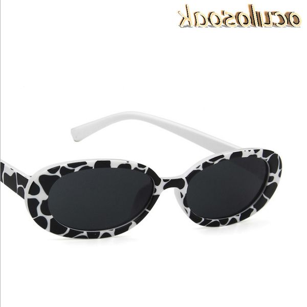 

cow small frame oval stripe color man uv sunglasses