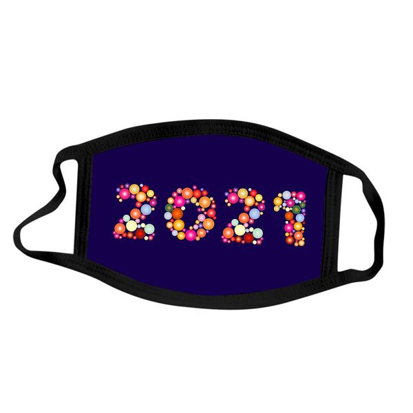 

reusable washable 2021 happy new years 1pc face mouth mask breathable protective mascarillas print design masks