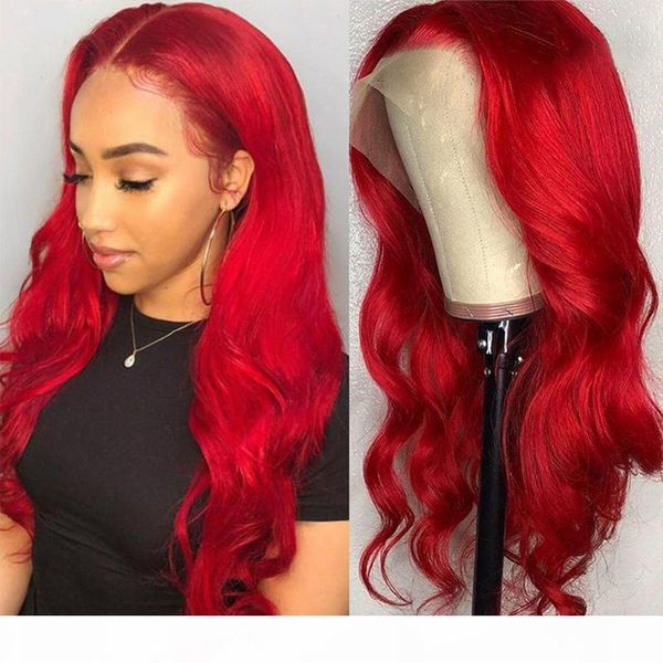 

wigmy hair red colored human hair wigs pre plucked 13x4 lace front human wigs ombre remy body wave frontal wig, Black;brown