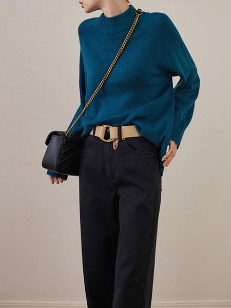 

women's sweaters women knitted sweater female simple long sleeve slim knitwear pullovers wild stylish, White;black