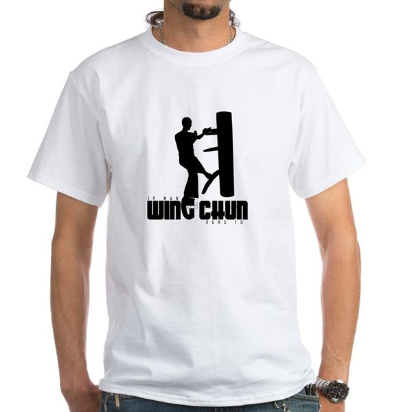 

ip man - wing chun (wooden dummy) t-shirt - 100% cotton t-shirt white sport hooded sweatshirt hoodie