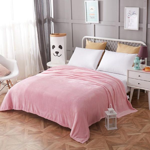 

blankets pink bedspread blanket 200x230cm high density super soft flannel to on for the sofa/bed/car portable plaids1