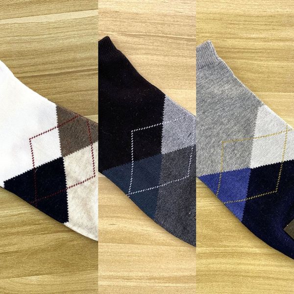 

мужская весна и лето new south korea east gate алмаз алмазного хлопка решетка соответствия цвета бизнес хлопковых носки четыре сезонов носко, Black