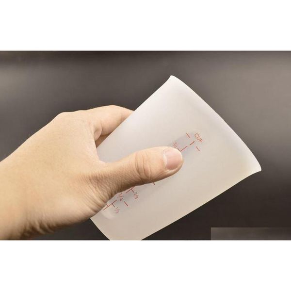 

250ml food measuring cup semi-permeable double-scale sile measuring cup graduated beaker cooking baking ki jllmbj dh_niceshop