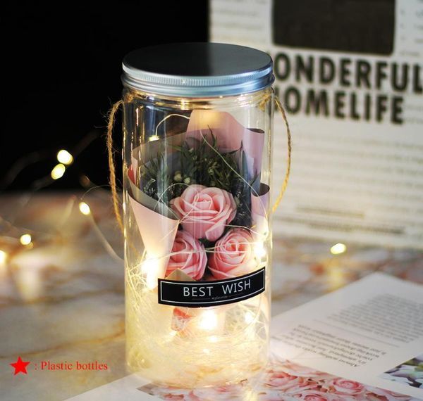 

soap rose led soap flower plastic bottles wedding artificial flower valentines day mothers d wmtcsu comb2010