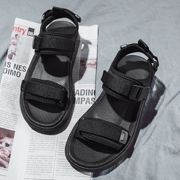 

new shoes men soft beach sandals comfortable man summer shoe breathable sandals men roman comfortable lightweight sandals t200420, Black
