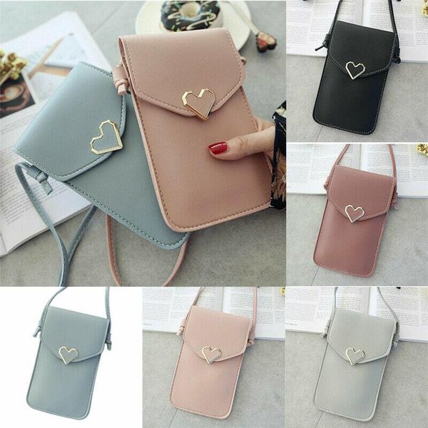 

mobile phone case bag fashion women bags pu leather cell phone cover girls shoulder bag for iphone samsung huawei honor