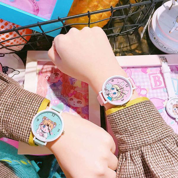 

ball watch shop children's ramen girl cute watch simple soft girl pupil cartoon junior high school girl k10srwjb, Blue