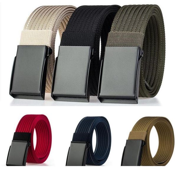 

men's canvas belt military tactical belts canvas nylon metal matic buckle belts strap designer mens luxury waist be jllqfb, Black;brown