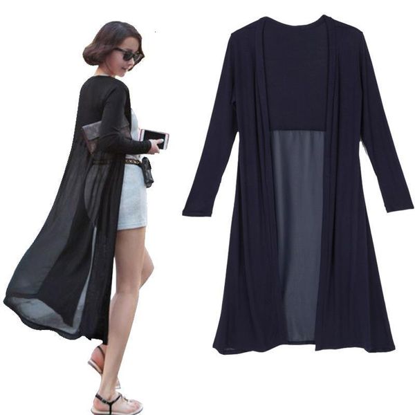 

cardigan feminino ankle length sweater coat women knitted long sleeve korean vintage black oversized sweaters dress jeaz, White;black