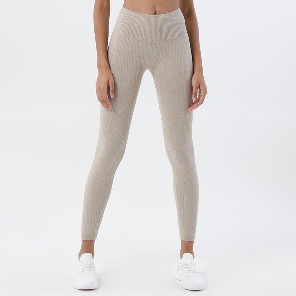 

yoga outfits leggings for fitness women high waist soft ribbed seamless sport push up woman tights squat proof feamle pants1, White;red