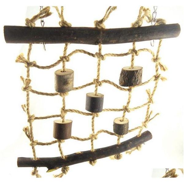 

2017 new good quality birds hemp rope climbing net pet parrot chew toy hanging swin qylsdx dh_seller2010