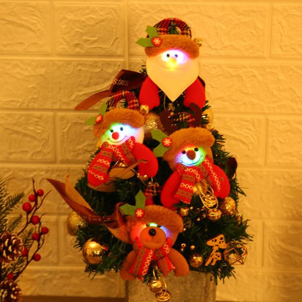 

the latest led santa claus bell with light doll pendant christmas decoration christmas tree pendant, ing