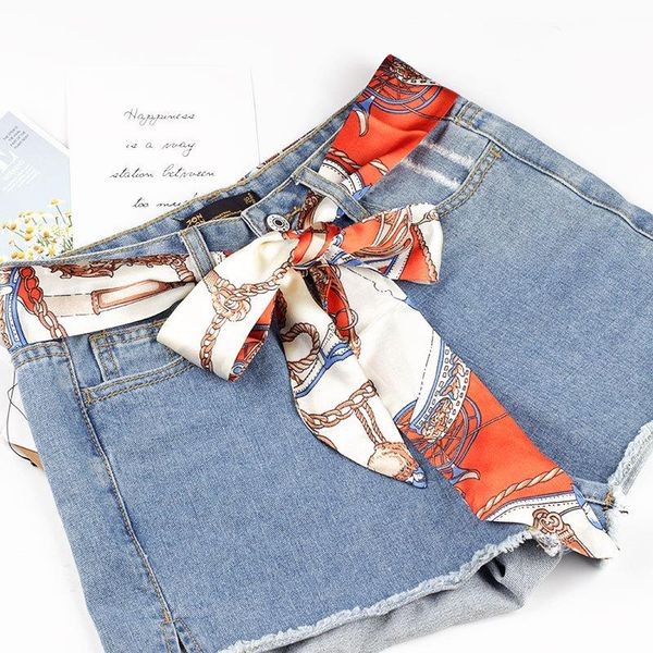 

ladies chiffon cloth belt printed cloth belt casual wild knotted dress dress decorative waist seal, Black;brown