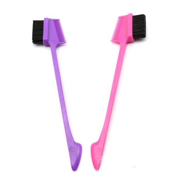 

new products edge control doubel sided hair brush comb smooths edges hair styling salon professional accessories q wmtxav, Silver