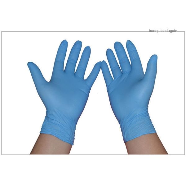 

nitrile acidproof waterproof food powder-disposable blue processing gloves 50 pairs 1q9v3