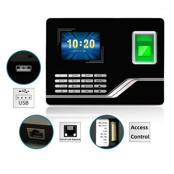 

fingerprint access control attendance system tcpip usb password office employee smart clock recorder device biometric machine1