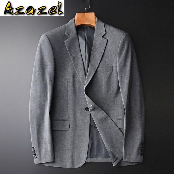 

azazel grey blazer men single breasted business and casual male blazer fashion slim fit mens plus size 4xl, White;black