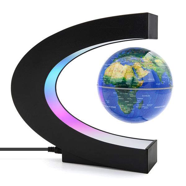 

magnetic levitation globe night light floating world map ball lamp cool lighting office home decoration terrestrial globe lamp c1007
