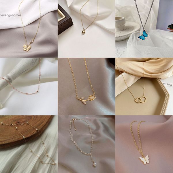 

steel korean necklace, female clavicle chain, titanium simple and versatile pendant, Silver