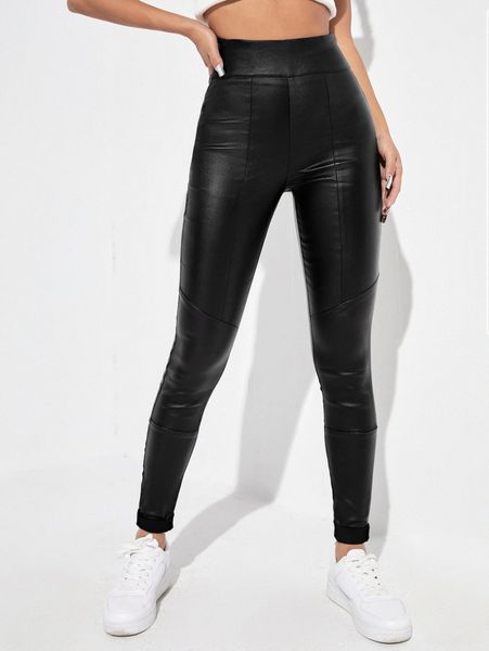 

high waist wide waist jeggings s06f#, Blue