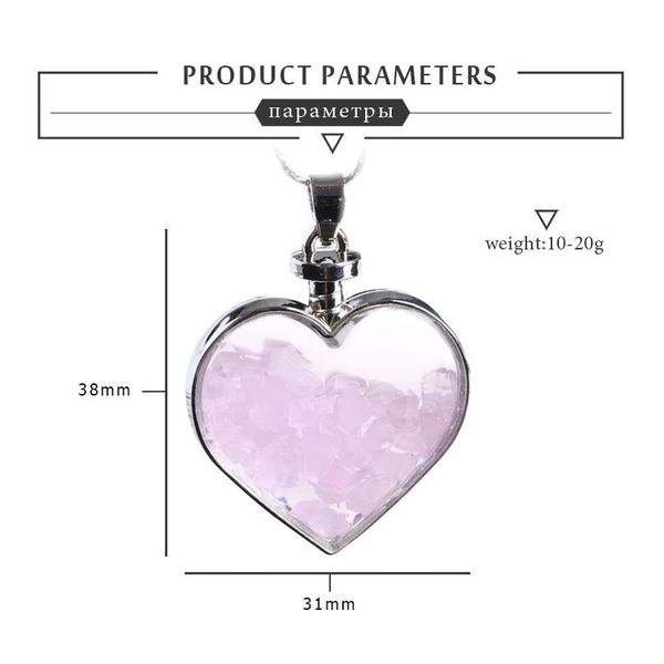

natural love wishing bottle pendant reiki necklace natural stone crush pendant romantic love birth jllzle, Black