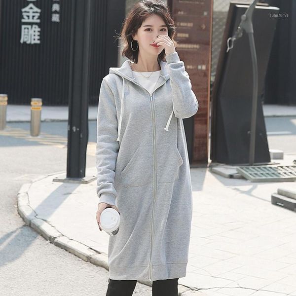 

nice autumn winter women fleece jacket coats female long hooded coats outerwear warm thick female slim fit hoodies jackets#j311, Black;brown