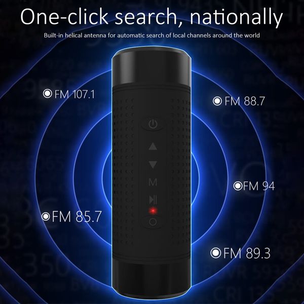 

car wireless bluetooth speakers 5200mah waterproof column travel portable music bass speaker led lights power bank