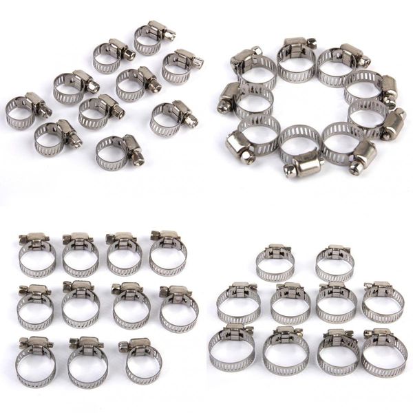 

40шт регулируемое бензиновый трубы хомуты из нержавеющей пружинные 8-25mm