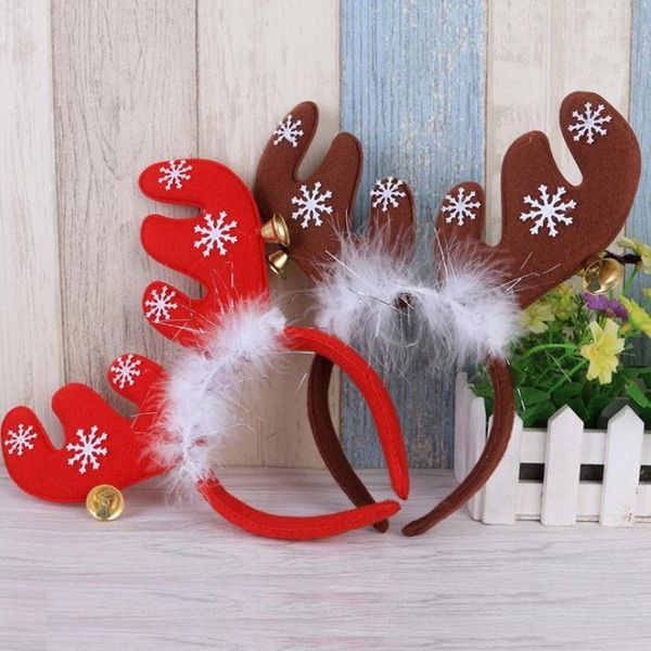 Decorações de Natal Merry Ornaments Bell Feather Antlers Party F202139221