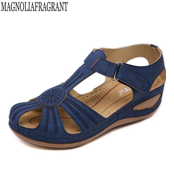 

plus size fashion summer women sandals female beach shoes shoes wedge high heel comfortable light platform sandals t200226, Black
