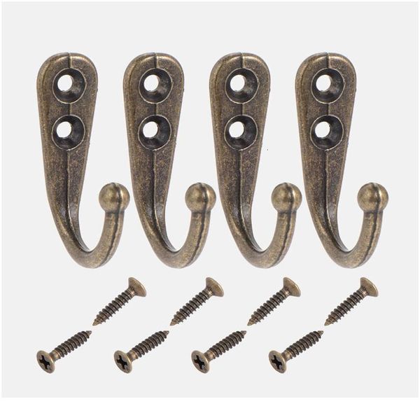 

10 pcs single prong hook classical mini size key holder wall mounted retro cloth hanger for hats towels keys room o jllwhb