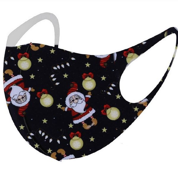 

reusable colorful fabric face christmas dustproof ice silk mask fashion washable outdoor breathable face mask 2020 selling wmticf