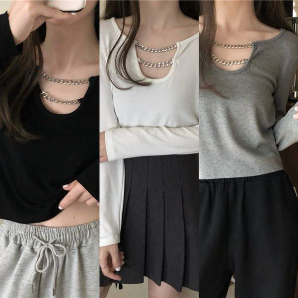 

с] enjun a2190 осенью моды корейскими сексуальной и гениальной [с] enjun a2190 осенней модой корейской сексуальной и футболка гениальной фу, White