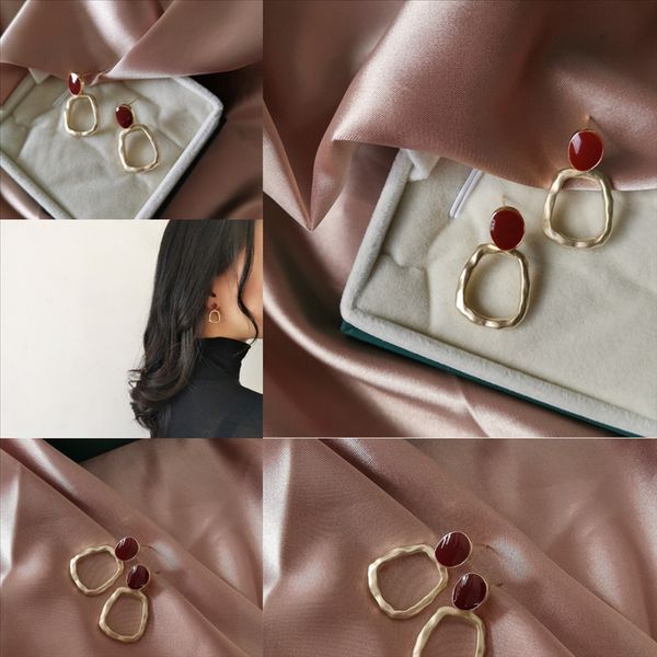 

y64z european and american crystal simple popular diamond female pearl earrings earring new round long line ear pearl fashion, Golden