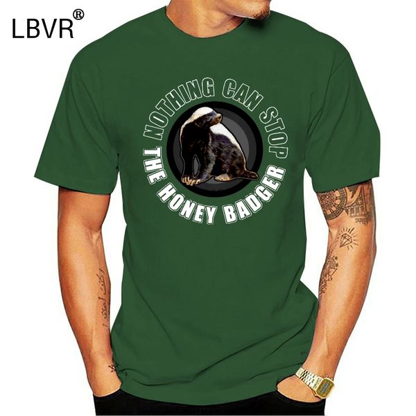 

отпечатано мужчины футболка хлопок с коротким рукавом ничего не может остановить honey badger дизайн тенниска женщины тенниска спорта толсто