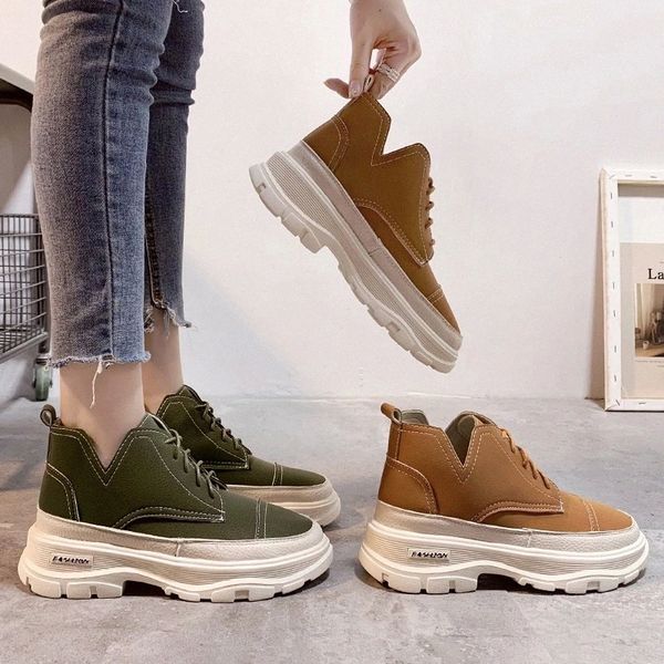 

cootelili suede leather boots women boots women's booties casual shoes woman ankle 4cm heel height women sneakers #ga3n, Black