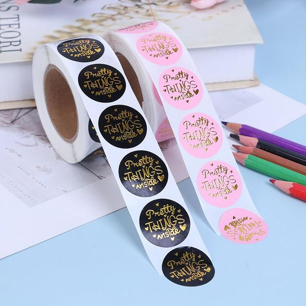 

500pcs gold foil thank you sticker scrapbooking for envelope seal labels sticker