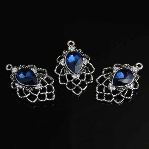 

10 шт подвеска vintage кристалл rhinestone подвеска для diy ожерелье ювелирных изделий, Black