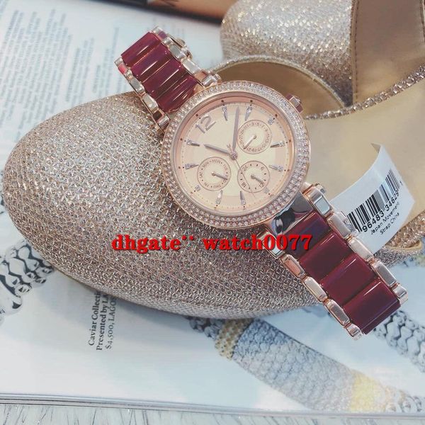 

new mk6194 mk6536 silver wrist watch for women 6194 6536, Slivery;brown