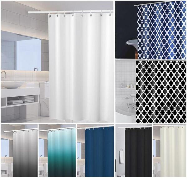 

waterproof shower curtain set with hooks solid color bathroom curtains for bathtub dropshipping bath mildew proof for ho bbyfto