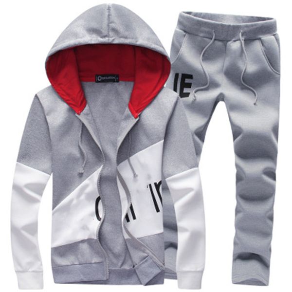 Marca Sporting Tracksuits Terno Homens Quente Capuz Tracksuit Track Polo Homens Suor Suor Carta Imprimir Tamanho Grande Sweatsuit Define Roupas Masculinas