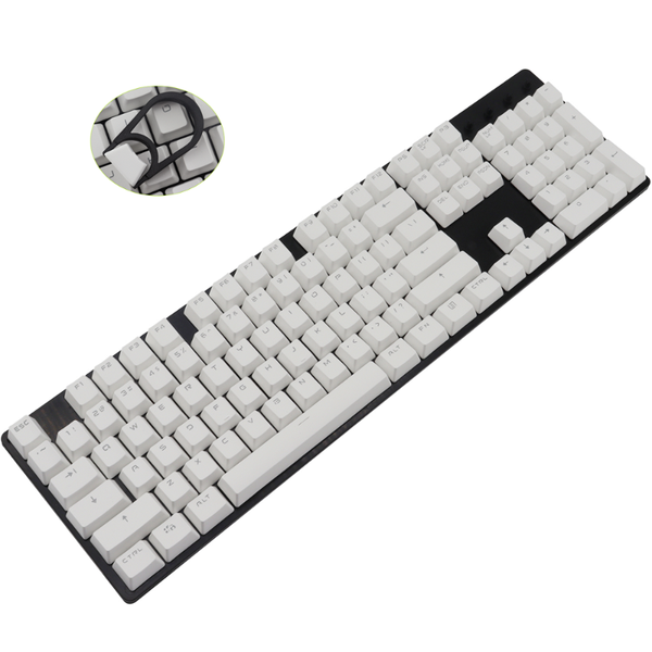 

keyboards monochrome key-caps for mechanical keyboard translucent pbt keycaps oem profile 87/104 keycap