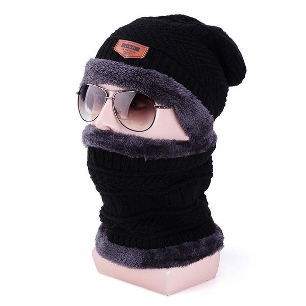 

beanies winter fashion knit bib cover baotou street windproof hat men's line cap