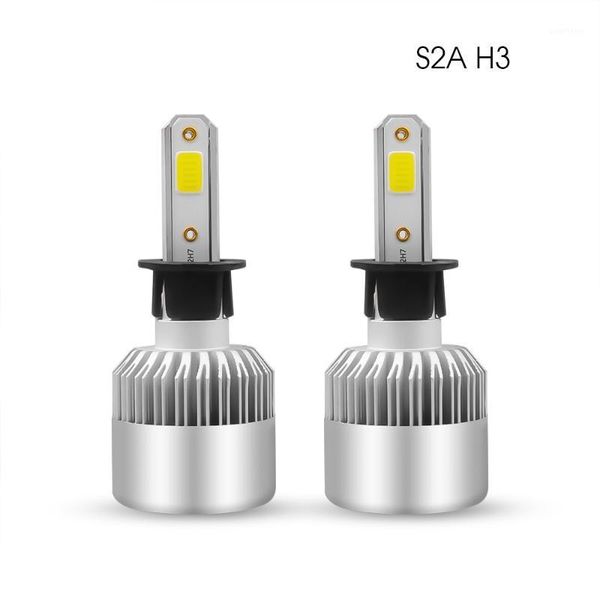 

s2 2x led bulbs car headlights h7 h4 h1 h8 h11 hb3 9005 hb4 9006 white color auto head light 72w 2 or 3 side headlamp cob chip1