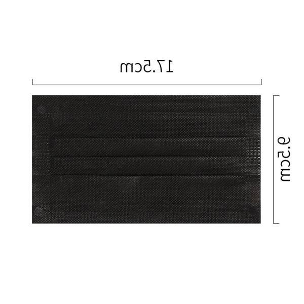 

layer disposable 3 black designer ply certified mask face new year