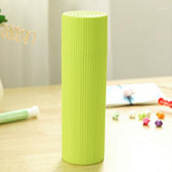 

portable stripe toothpaste toothbrush holder cover protect case for traveling and daily use tool1