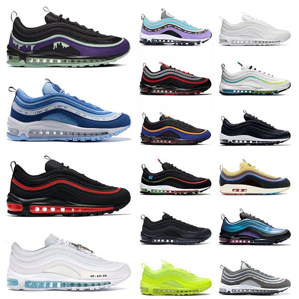 

sneakers 97s running shoes men women mschf x inri jesus sean wotherspoon black white off undefeated white pink fashion trainers outdoors, White;red
